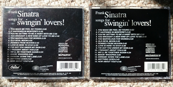 MFSL UDCD 538 Ultradisc vs Ultradisc II back cover artwork